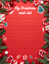 &quot;Digital Planner Template - PSD &amp; PDF Format - Ideal for Christmas Wishl... - $1.49