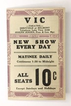 1930s VIC THEATRE Movie Flyer Victoria Chicago Sheffield Belmont Joseph ... - £27.97 GBP