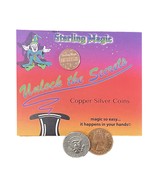 Copper Silver Coins Genuine US Half Dollar Copper Penny Coin Trick - £11.76 GBP+