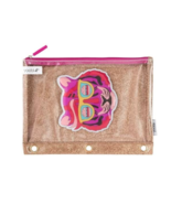 YOOBI TIGER ZIP PENCIL CASE GOLD GLITTERY NWT - $10.84 CAD