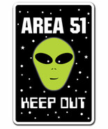 AREA 51 Alien Sign parking space aliens roswell gift spacemen ET UFO gag funny - £6.22 GBP