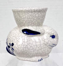 Vintage Dedham Pottery Egg Cup Holder Bunny Rabbit Handmade Collectible ... - $28.22