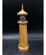Fred Uggla Lighthouse Made Of Oregon Myrtlewood With Crystal Prism Vintage - $470.24 MXN
