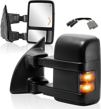 Tow Mirrors Compatible for 1999-2007 Ford F250 F350 F450 F550 Super Duty Black - $277.97