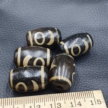 OTB#L5  Himalayan Indo Tibetan rare Patterns Dzi Amulet Bead lot 5 beads - £46.80 GBP