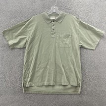 VTG Orvis Mens Shirt L Green Polo Fishing Outdoors Heavy Cotton Utility - £13.56 GBP