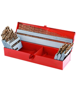 115Pcs Cobalt Drill Bits Set, M35 HSS, 135 Degree Tip, Twist Jobber Length  - £145.70 GBP