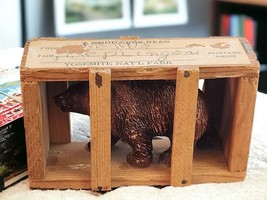 Yosemite National Park Grizzly Black Bear In Crate Souvenir A Good Luck Bear Vtg - £25.47 GBP