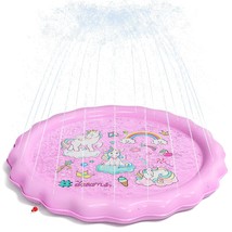 Splash Pad For Kids, 67&quot; Non-Slip Splash Pad For Backyard &amp; Outdoor, Out... - £26.85 GBP