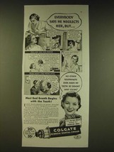 1936 Colgate Ribbon Dental Cream Ad - Everybody says he neglects her - £14.48 GBP