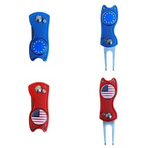 Europe or USA Switchblade Style Divot Tool with Removable Golf Ball Marker - £9.82 GBP