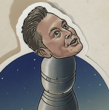 Elon Musk Sticker Head On A Rocket Sticker - £1.97 GBP