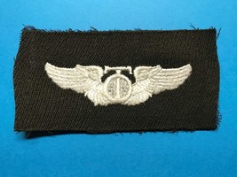 WWII, AAF, TECHNICAL OBSERVER, EMBROIDERED WING ON GABARDINE, 3 INCH, VI... - £6.95 GBP