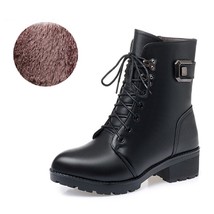Ankle Boots Women Winter New Wool Warm Non-slip Ladies Boots Plus Size 41 42 43  - £55.55 GBP