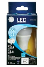  GE LED Light Bulb 11 Watts 800 Lumens A19 60 Watts 33846 soft white v12 - £8.30 GBP