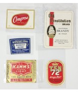 5 Vtg Labels Congress Beer Ten 72 Kamm&#39;s Pilsner Light Old Constitution ... - $147.75 MXN