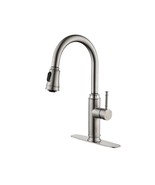 High-Arc Pull-Down Kitchen Faucet, Stainless Steel - $196.93 CAD