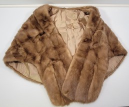 MM) Vintage Mob Wife Era Women Over the Shoulder Collar Fur Stole Shawl Vest - £116.65 GBP