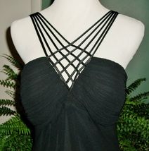 Sexy Black Long Tiered Evening Gown-SL Fashion Sz 10 - £24.05 GBP