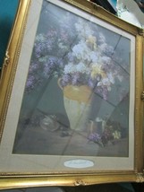 Art Lithograph By Jo EAN Na Arnett Lilacs &amp; Irises For Franklin Mint Handsigned - £197.80 GBP