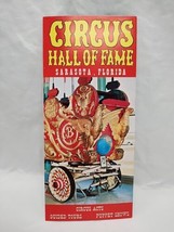 Circus Hall Of Fame Sarasota Florida Brochure Pamphlet - $12.87