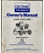 Cub Cadet lawn tractor owners manual book for 1015 &amp; 1020 - $467.81 MXN