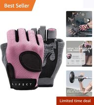 Padded Weightlifting Gloves with Curved Open Back - Small, Lightweight D... - $12.82
