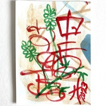 ACEO Original Acrylic Chinese Asian Fusion Graffiti Art by Tristina Elmes ATC - £7.77 GBP