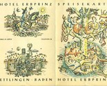 Hotel Erbprinz Menu Speisekarte Ettlingen Germany 1953 Michelin Star - $89.01