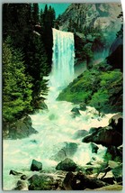 Vernal Falls Yosemite National Park California CA Chrome Postcard G3 - £2.05 GBP