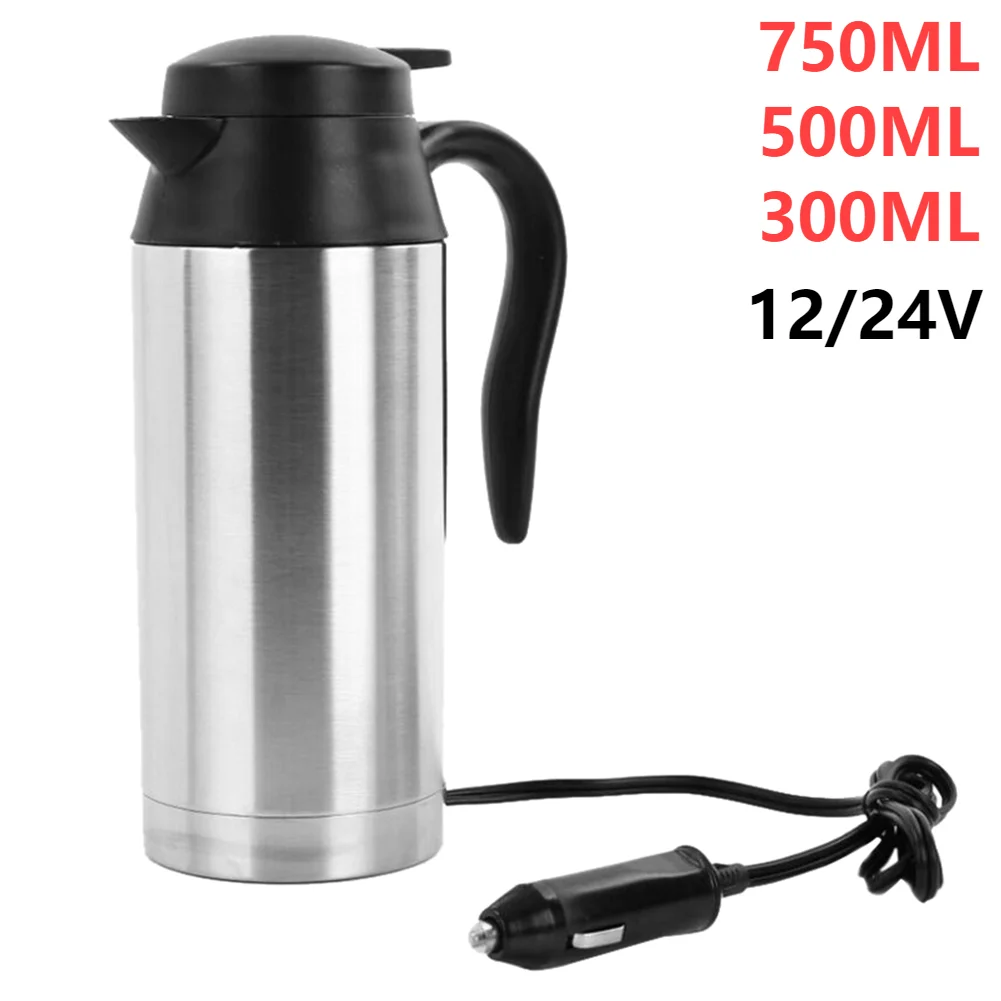 12V/24V Electric Heating Cup Kettle Stainless Steel Water Heater Bottle for Tea - £14.74 GBP+
