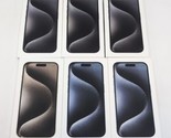 6 BOX ONLY Apple iPhone 15 Pro 256GB Black Natural Blue Titanium Empty B... - $48.37