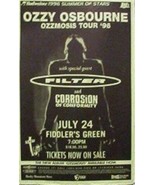 Ozzy Osbourne Poster Concert Black Sabbath - $248.60 MXN