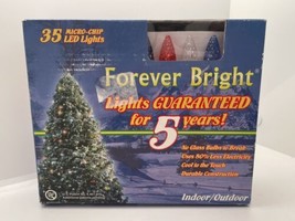 FOREVER BRIGHT LED CHRISTMAS LIGHTS MULTI COLOR 35 COUNT NEW IN BOX - £11.82 GBP