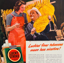 1940 Lucky Strike Cigarettes Advertisement Tobacco Leaf Smoking Toasted ... - $462.01 MXN