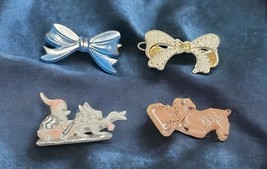 Vintage 1950s Tip Top USA Hair Clip Barrette  Lot of 4 Puppy Gnome Bows ... - $73.51