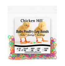 100-500 Baby Poultry Leg Bands -  Size 2 -  XSmall Day Old Chick  - £6.78 GBP+