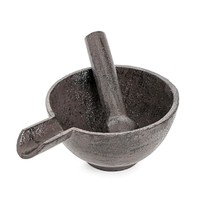 Cast Iron Mortar And Pestle, Small Heavy Duty Black Spice Grinder Set, 3... - £32.73 GBP