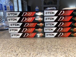 Lot of 10 TDK D90 Sealed Blank Audio Cassette Tape High Output Dynamic - £11.03 GBP