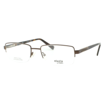 Safilo Elasta 7223 R0Z Matte Brown Men&#39;s Half Frame Eyeglasses 53-19-140... - £56.91 GBP