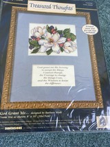 1997 Dimensions God Grant Me Treasure Thought Counted Cross Stitch Kit Flowers - $21.75