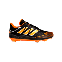 Adidas Men&#39;s Afterburner 7 Baseball Cleats Shoes Black/Orange/Silver Size 9 - £62.27 GBP