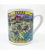 Oversized Texas Map Lone Star State Coffee Mug 20 oz - £15.70 GBP