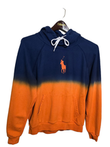 Polo Ralph Lauren XL Women&#39;s Blue and Orange Color Block Ombre Hoodie - £55.29 GBP