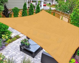 Sun Shade Sail Rectangle 12x16ft UV Block Canopy for Patio Backyard Lawn... - £34.02 GBP