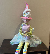 Cynthia Rowley Easter Girl Elf /Doll Holding Easter Egg  28”NWT Bunny Ears - £51.12 GBP