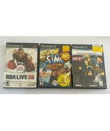 Sony PS2 Lot Of 3 Games Discs Only Prince Of Persia, NBA Live 06, The Sims - $12.72