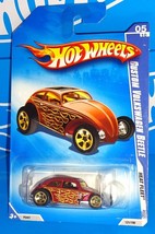 Hot Wheels 2009 Heat Fleet #121 Custom Volkswagen Beetle Dk Red w/ 5SPs - £9.01 GBP