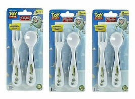 Playtex Toy Story Utensils Set Shallow bowl on spoon makes removing food... - $7.90+