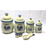 Jacaman 11-Piece Ceramic Rooster Kitchen Canisters + Spoon Rest &amp; Napkin... - $74.65 CAD